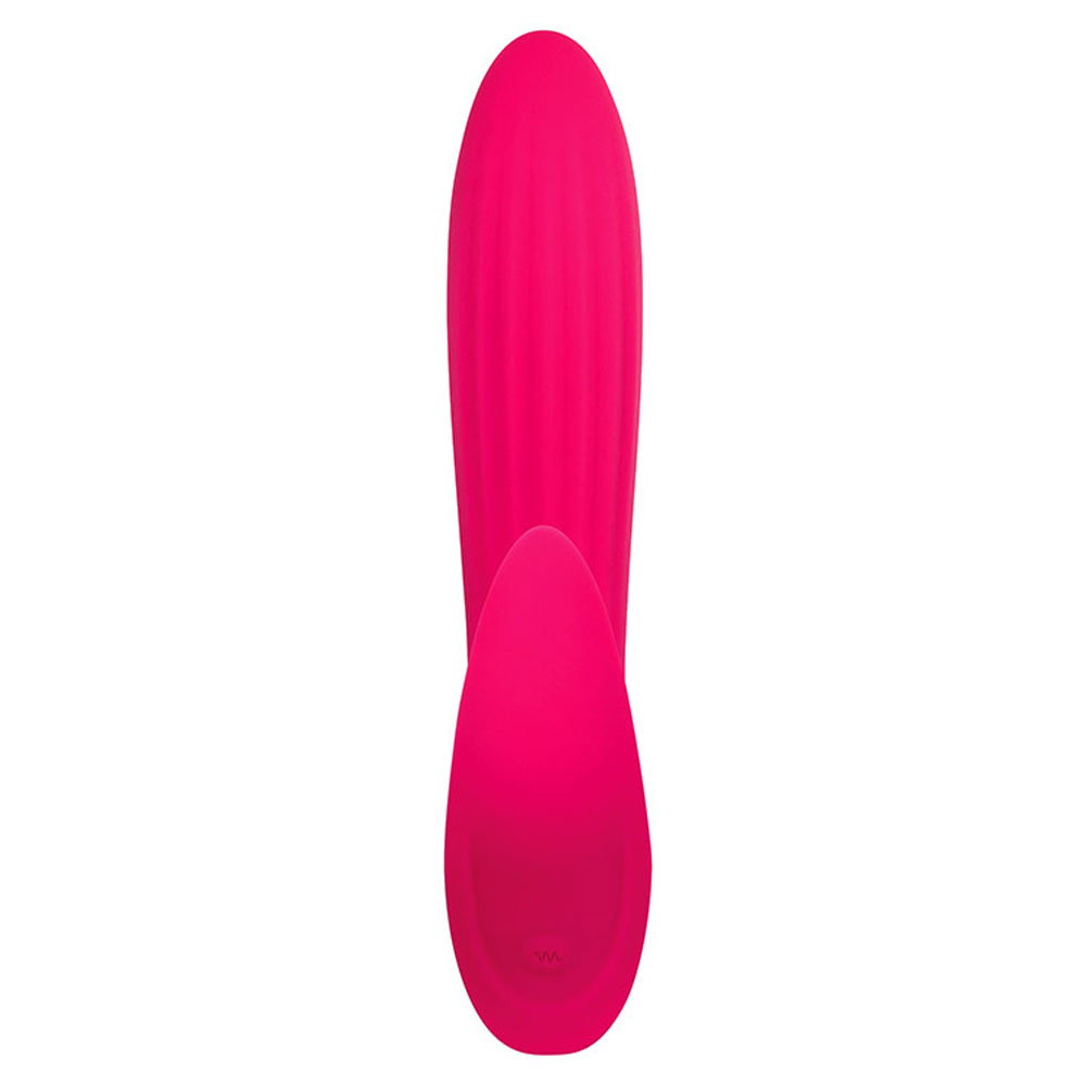 Adam & Eve Eve's Bliss pink rabbit vibrator with textured shaft and petal-shaped clitoral stimulator